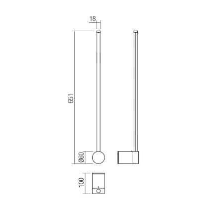 Redo 01-3120 - Applique murale LED TABOO LED/9W/230V blanc