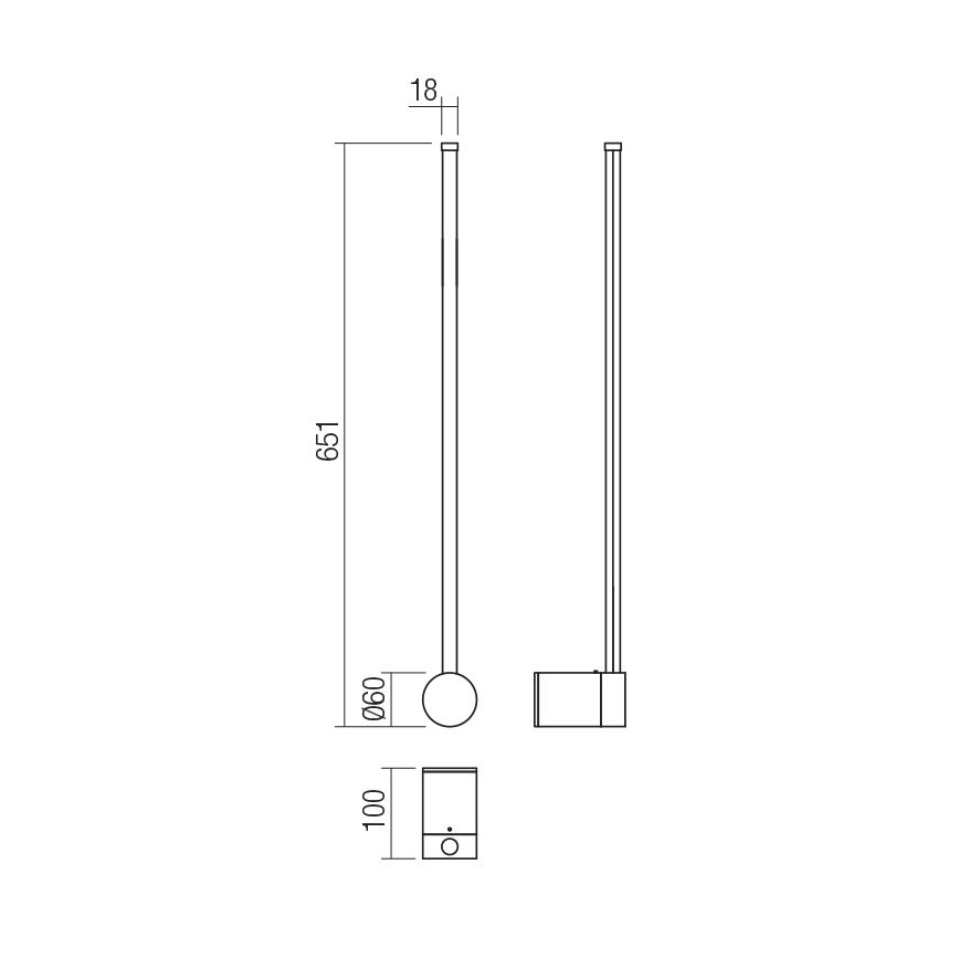 Redo 01-3121 - Applique a LED TABOO LED/9W/230V ottone
