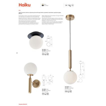 Redo 01-3129 - Deckenleuchte HAIKU 1xE14/28W/230V d 18 cm schwarz