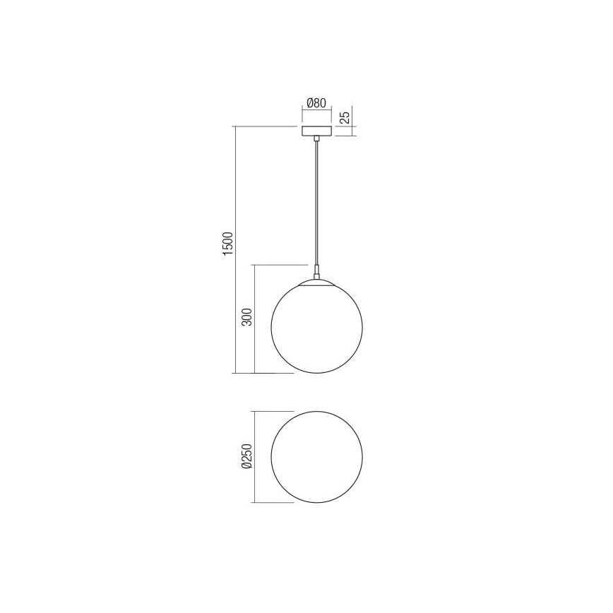 Redo 01-3153 - Suspension filaire BOWLING 1xE27/42W/230V doré