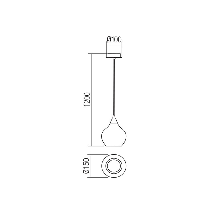 Redo 01-3190 - Suspension filaire TANNER 1xE14/28W/230V d. 15 cm