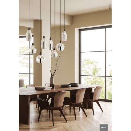Redo 01-3194 - Suspension filaire TANNER 6xE14/28W/230V d. 47,2 cm