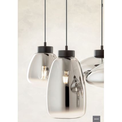 Redo 01-3197 - Suspension filaire LUKE 3xE27/42W/230V d. 46 cm noir