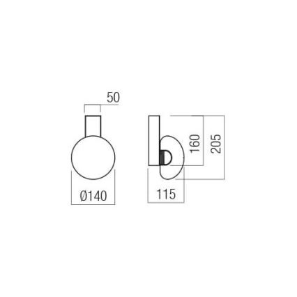 Redo 01-3240 - LED Wandleuchte SINCLAIR LED/6,5W/230V CRI 93 IP21 Schwarz