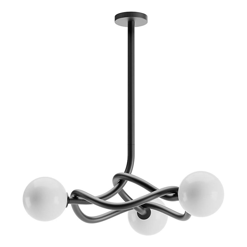 Redo 01-3257 - Pendelleuchte an Stange CONFUSIO 3xE14/28W/230V Ø 76 cm schwarz