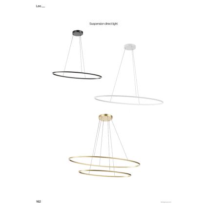 Redo 01-3337 - LED-dimmbare Pendelleuchte an Seil LEO LED/48W/230V 3000/4000K CRI 90 40x95 cm weiß