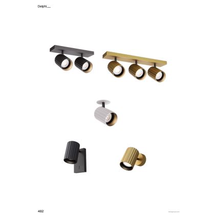 Redo 01-3405 - Deckenspot DELPHI 3xGU10/7W/230V goldfarben