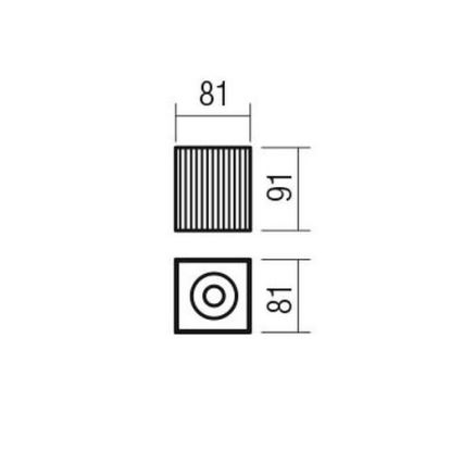 Redo 01-3407 - Deckenspot DELPHI 1xGU10/7W/230V 8,1x8,1 cm weiß