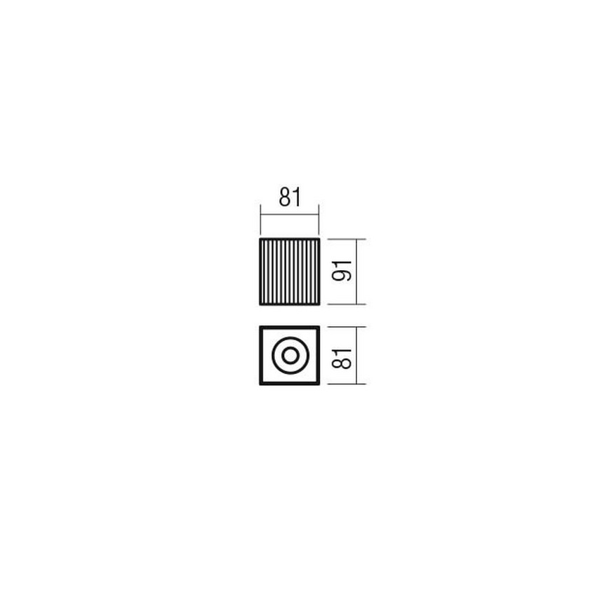 Redo 01-3407 - Deckenspot DELPHI 1xGU10/7W/230V 8,1x8,1 cm weiß