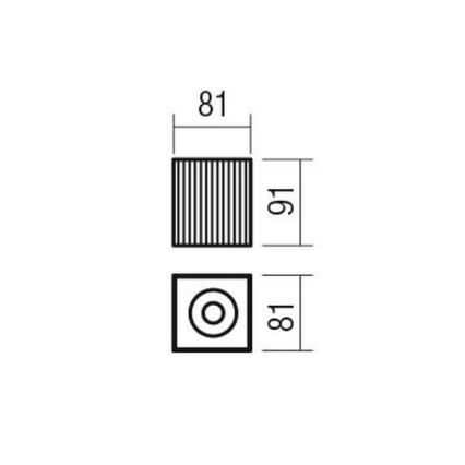 Redo 01-3409 - Spot DELPHI 1xGU10/7W/230V 8,1x8,1 cm noir