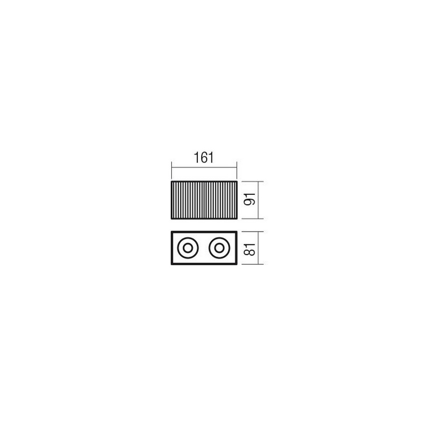 Redo 01-3410 - Spotleuchte DELPHI 2x GU10/7W/230V, 16,1 x 8,1 cm, weiß