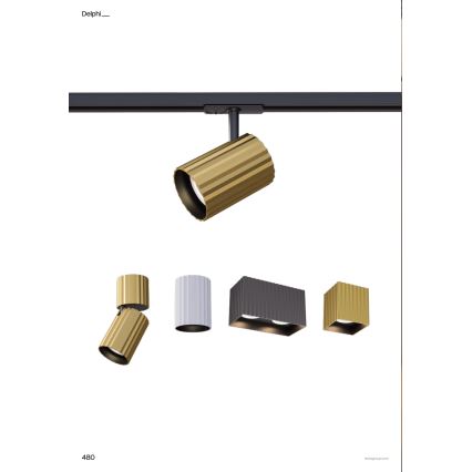 Redo 01-3412 - Deckenspot DELPHI 2xGU10/7W/230V 16,1x8,1 cm schwarz