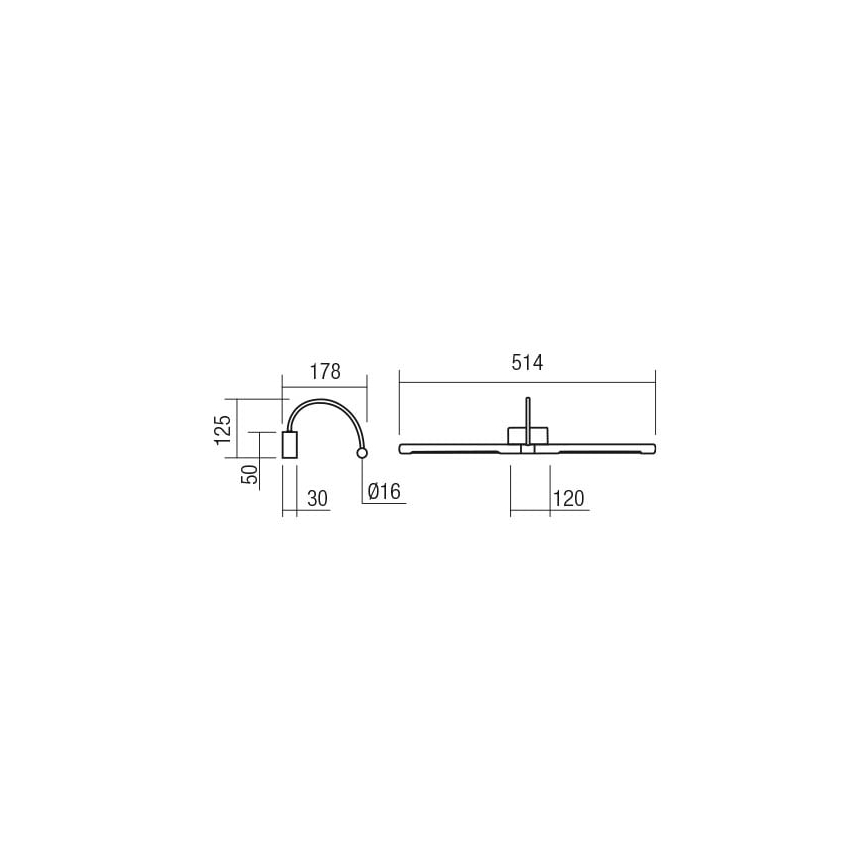 Redo 01-3466 - Applique LED pour tableau KENDO LED/11W/230V 51,4 cm CRI 92 blanc
