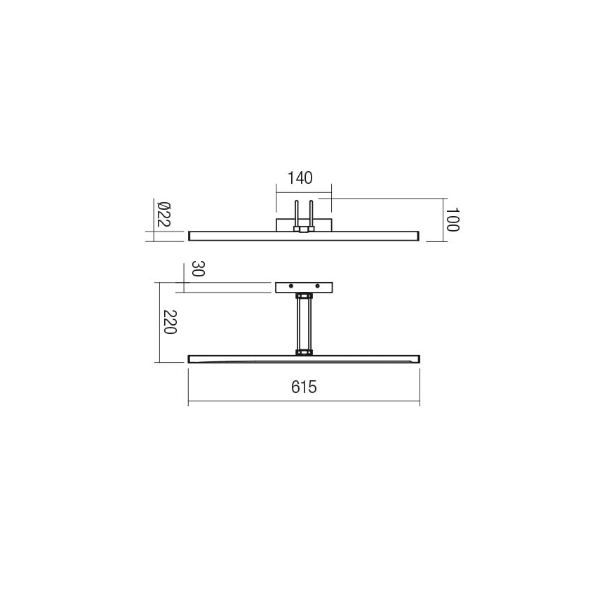 Redo 01-3470 - Lampada LED da quadro IKON LED/16,4W/230V 61,5 cm CRI 92 bianco
