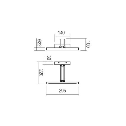 Redo 01-3472 - Lampada LED da quadro IKON LED/7,3W/230V 29,5 cm CRI 92 ottone