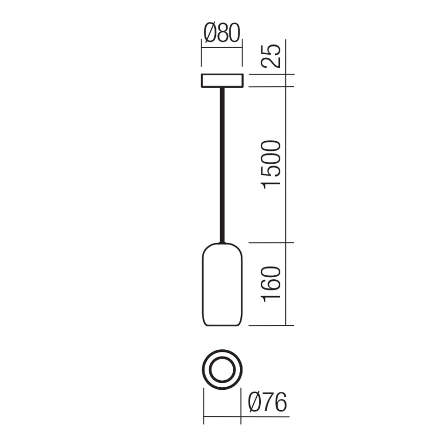 Redo 01-3475 - Hängeleuchte BOOM 1xGU10/10W/230V d 7,6 cm grün