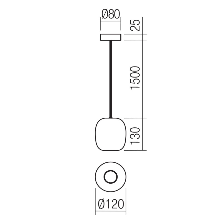 Redo 01-3479 - Hängeleuchte BOOM 1xGU10/10W/230V d 12 cm braun