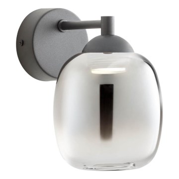 Redo 01-3483 - Applique murale LED KHADI LED/6W/230V IRC 90 noire/fumée