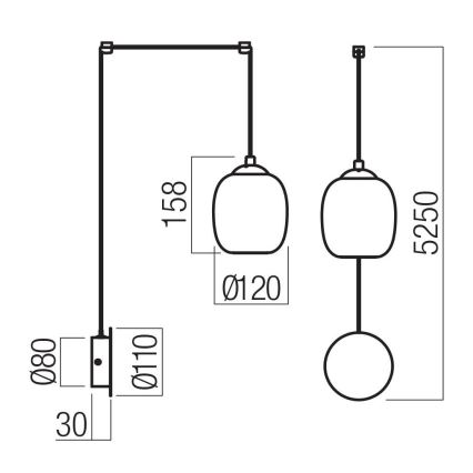 Redo 01-3484 - Lampada da parete LED KHADI LED/6W/230V CRI 90 Ø 12 cm nero/fumé