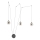 Redo 01-3485 - Lampada da parete dimmerabile a LED KHADI 3xLED/5,5W/230V CRI 90 Ø 12 cm nero/fumé