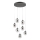 Redo 01-3489 - Lampadario LED dimmerabile a sospensione su cavo KHADI 7xLED/5W/230V CRI 90 Ø 52 cm nero/fumé