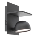 Redo 01-3491 - Spot mural SEIBI LED/7W/230V USB CRI 90 noir
