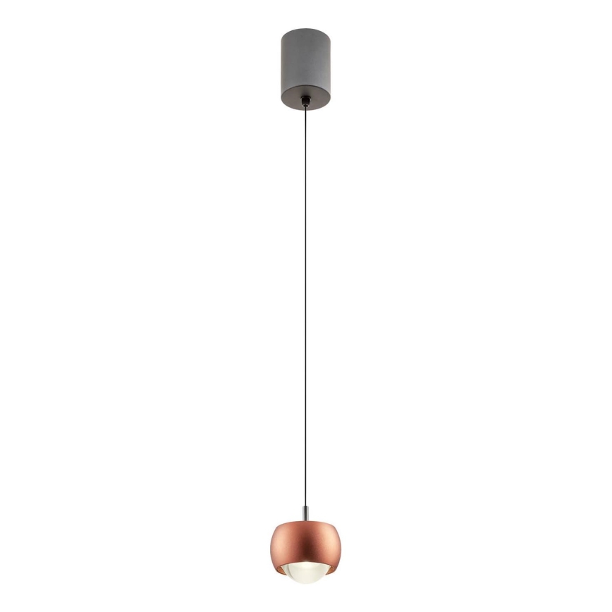 Redo 01-3548 - Lampadario LED a sospensione con filo AVES LED/12W/230V diametro 9,6 cm CRI 90 rame