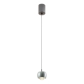 Redo 01-3549 - Lampadario LED a sospensione con filo AVES LED/12W/230V diametro 9,6 cm CRI 90 grigio