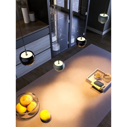 Redo 01-3549 - Lampadario LED a sospensione con filo AVES LED/12W/230V diametro 9,6 cm CRI 90 grigio