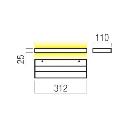 Redo 01-3552 - Applique murale SEED LED/15W/230V blanc
