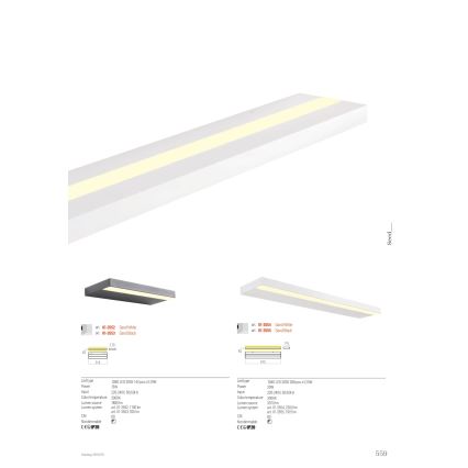 Redo 01-3554 - Applique murale SEED LED/30W/230V blanc
