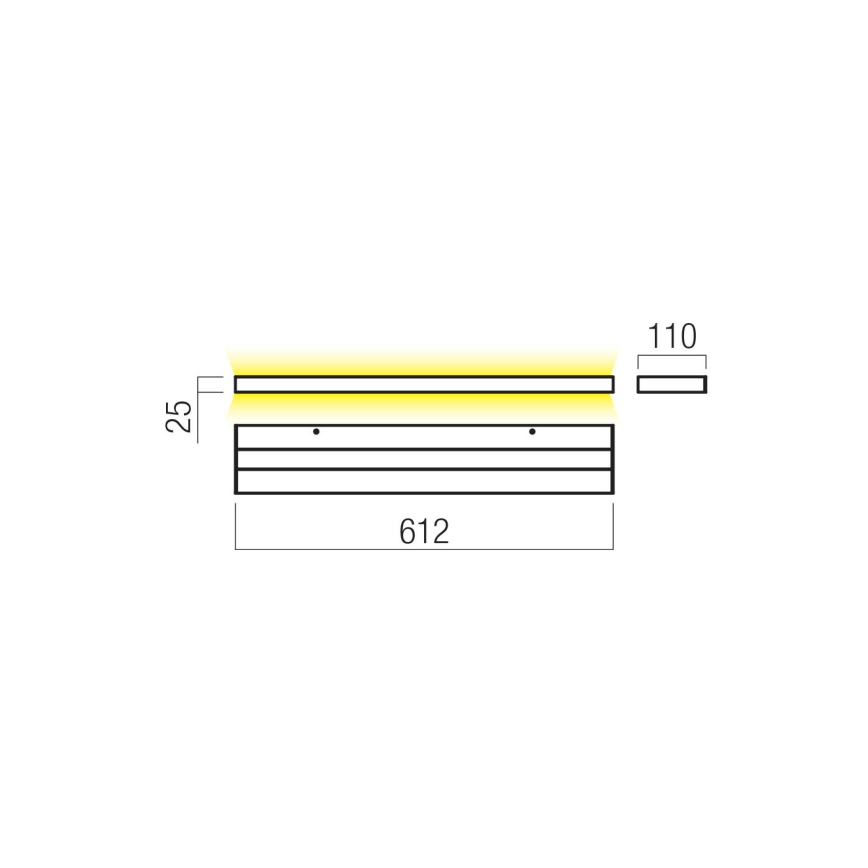 Redo 01-3554 - Applique murale SEED LED/30W/230V blanc