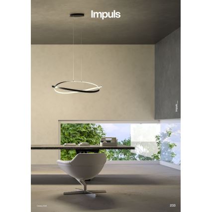 Redo 01-3617 - Lampada a sospensione dimmerabile su cavo IMPULS LED/38W/230V nera