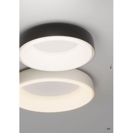 Redo 01-3722 - Plafonnier LED DIP 30W/230V 2700/3000/4000/5000/6500K IRC 90 Ø 48,6 cm noir