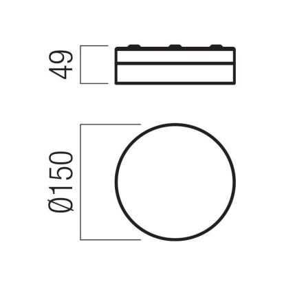 Redo 01-3729 - Plafoniera LED da bagno FRISBI LED/8W/230V diametro 15 cm CRI 90 IP44 bianco