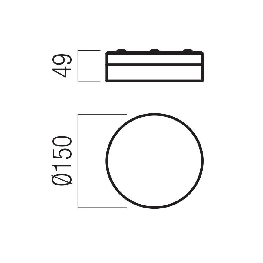 Redo 01-3729 - Plafoniera LED da bagno FRISBI LED/8W/230V diametro 15 cm CRI 90 IP44 bianco