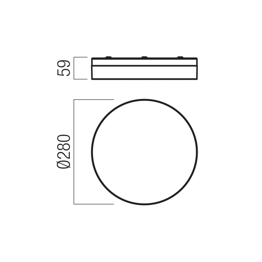 Redo 01-3732 - LED-Deckenleuchte für Badezimmer FRISBI LED/18W/230V d 28 cm CRI 90 3000/4000K IP44 weiß