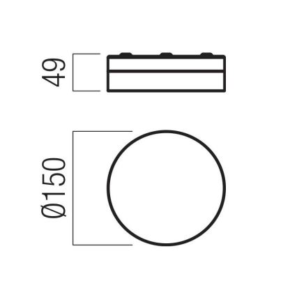 Redo 01-3733 - LED-Deckenleuchte für Badezimmer FRISBI LED/8W/230V d 15 cm CRI 90 IP44 schwarz