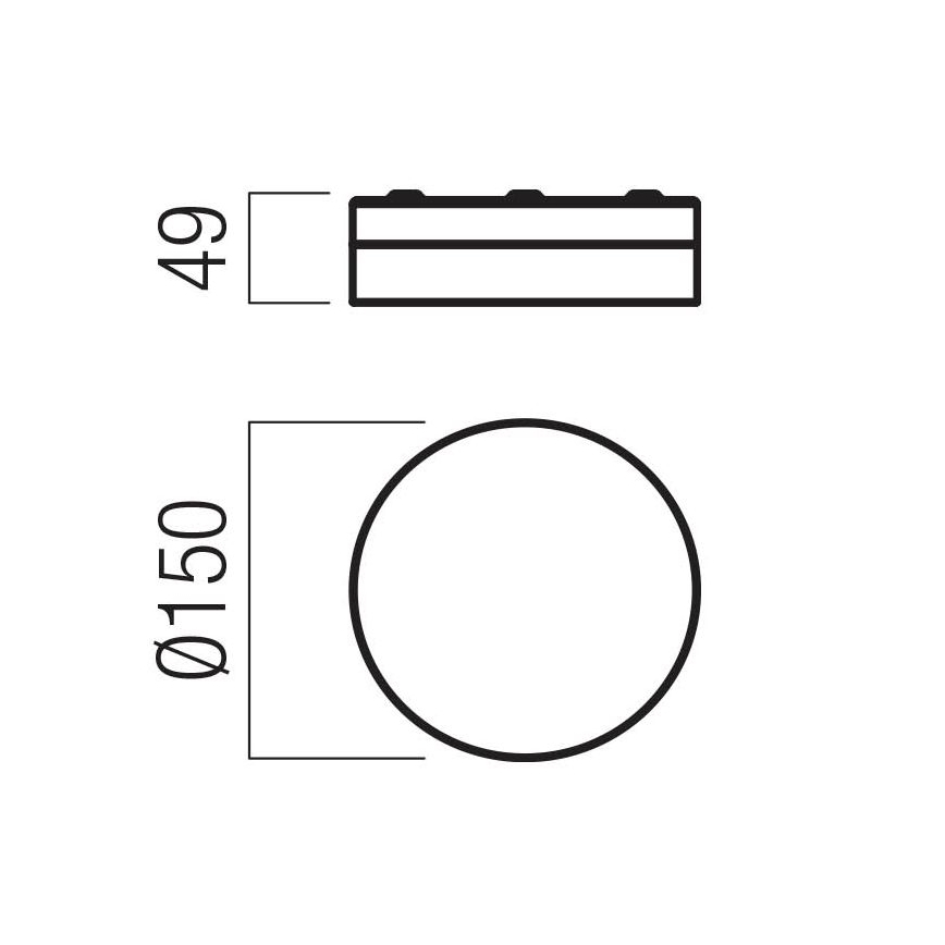 Redo 01-3733 - LED-Deckenleuchte für Badezimmer FRISBI LED/8W/230V d 15 cm CRI 90 IP44 schwarz