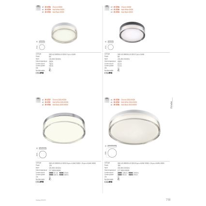 Redo 01-3736 - LED-Deckenleuchte für Badezimmer FRISBI LED/18W/230V d 28 cm CRI 90 3000/4000K IP44 schwarz