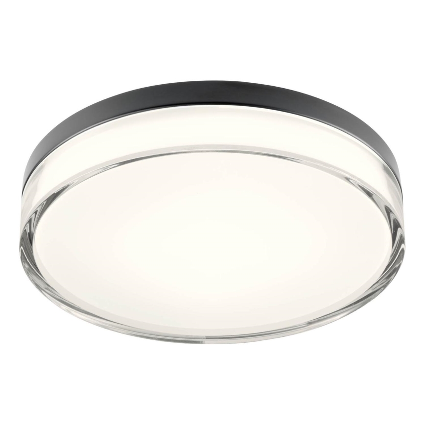 Redo 01-3736 - LED-Deckenleuchte für Badezimmer FRISBI LED/18W/230V d 28 cm CRI 90 3000/4000K IP44 schwarz