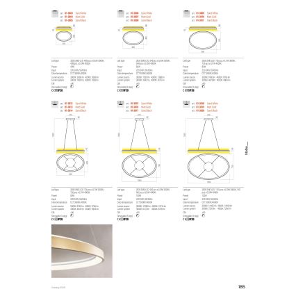 Redo 01-3811 - Plafoniera dimmerabile NOBU LED/80W/230V 3000/4000K CRI 90 nera