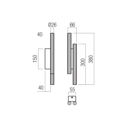 Redo 01-3851 - Applique LED NIKOS 4xLED/4W/230V CRI 90 dorata