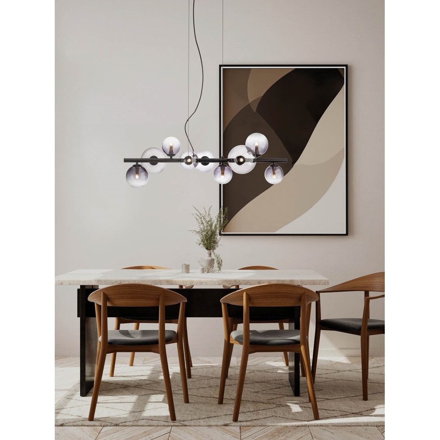Redo 01-3989 - Suspension filaire ASTRA 9xG9/8W/230V noir