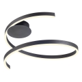 Redo 01-4012 - Plafonnier LED dimmable SCROLL, 38 W, 230 V, 3000K/4000K/6000K, IRC 90, Ø 60 cm, noir