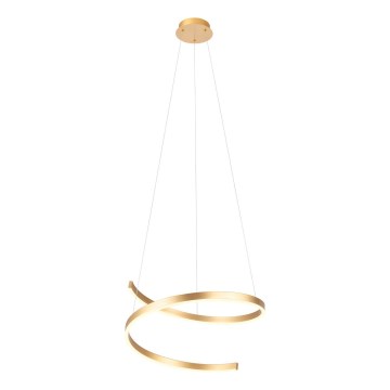 Redo 01-4014 - Lampadario a sospensione LED dimmerabile su cavo SCROLL LED/38W/230V 3000K/4000K/6000K CRI 90 Ø 60 cm oro