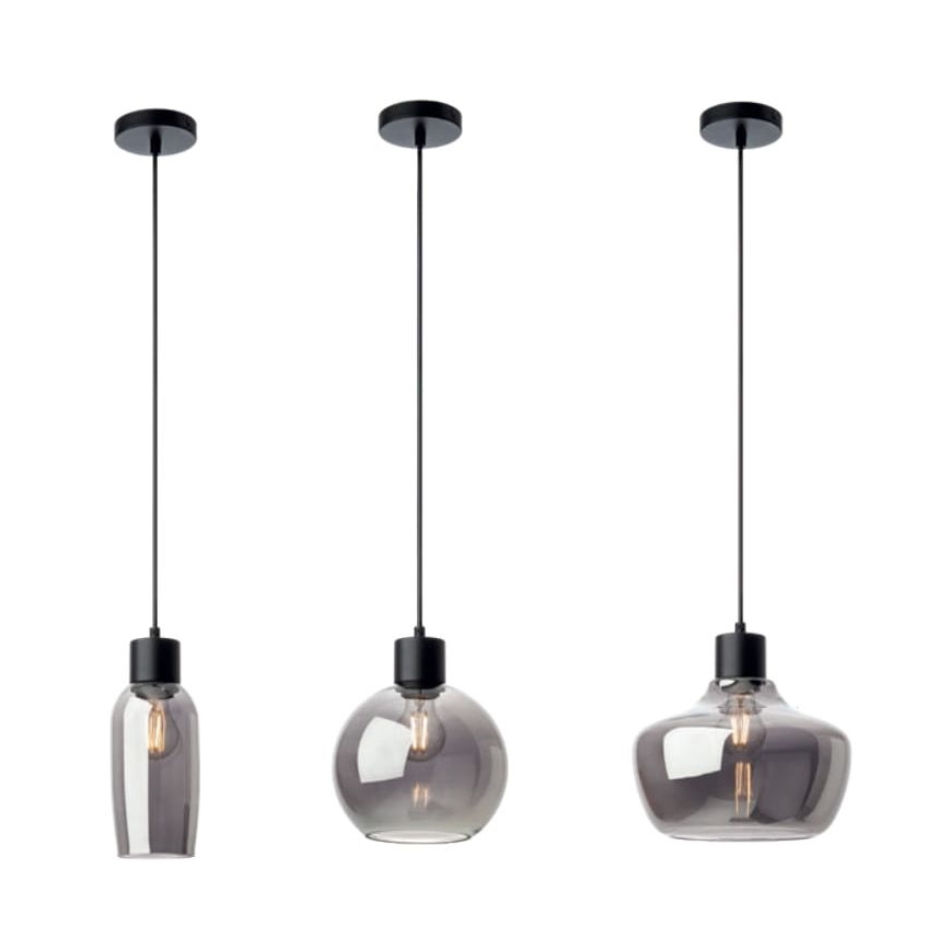 Redo 01-4046 - Suspension filaire ATLANTIS 1xE27/42W/230V d. 26 cm noir