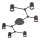 Redo 01-4048 - Spot WEBB 6xGU10/10W/230V noir