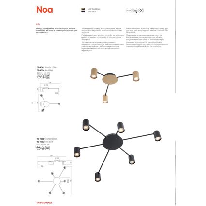 Redo 01-4049 - Spot NOA 3xGU10/10W/230V doré