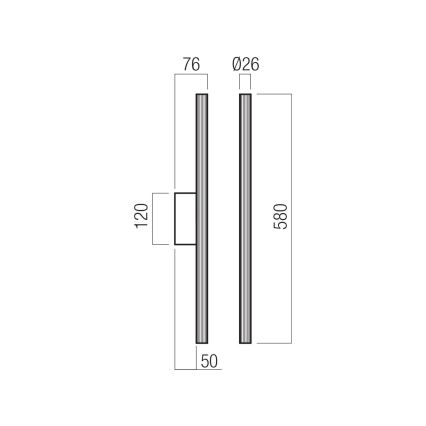 Redo 01-4058 - Lampada da parete dimmerabile a LED NIKOS LED/10W/230V CRI 90 dorata